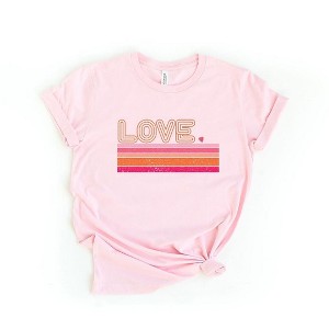 Simply Sage Market Women's Retro Love Stripes Short Sleeve Graphic Tee - 1 of 4