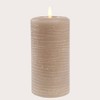 LumiPur 3.5"x7" Signature Collection Flickering Flameless LED Wax Pillar Candle Mushroom - 3 of 4