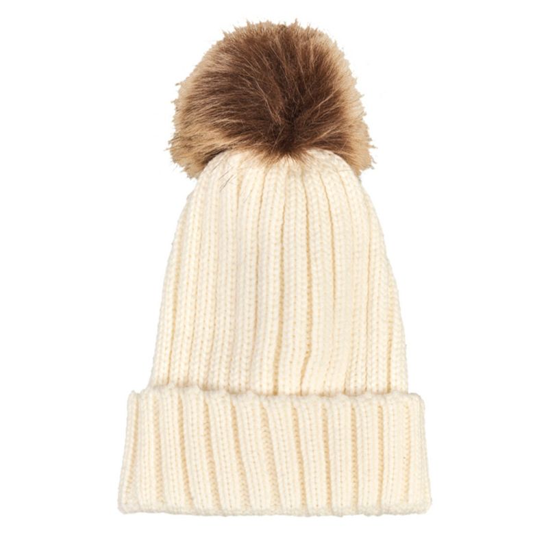 Charles Albert Girl's Knitted Pom Beanie - Kids Winter Hat, 1 of 4