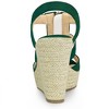 Allegra K Women's Platform Heels Slingback Zipper Wedge Sandals - 3 of 4
