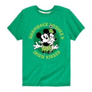 Boys' - Disney - Shamrock Wishes Irish Kisses Short Sleeve Graphic T-Shirt - 1 of 4