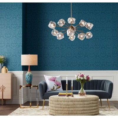 Rocco 30" Blue Teal Ceramic Mid-Century Modern Table Lamp