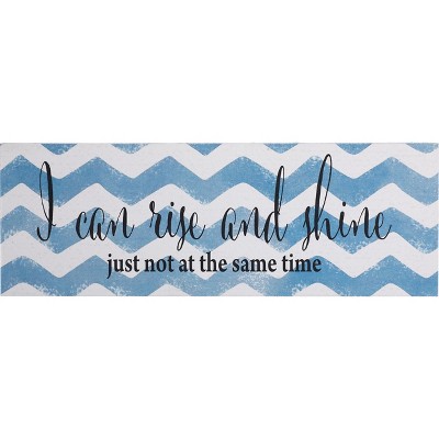 Transpac Wood 15.75 in. Multicolor Everyday Chevron I Can Rise Plaque