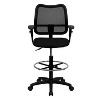 Emma and Oliver Mid-Back Mesh Drafting Chair with Adjustable Arms - 4 of 4