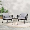 Set of 2 Outdoor PP Club Chairs, All-Weather Patio Stacking Chairs for Garden, Poolside, and Deck - 3 of 4