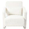 NicBex Modern Ergonomic Accent Chair Right-Angle Armrests, Lumbar Support, Inclined Seat, Square Wood Legs for Living Room, Bedroom - 3 of 4
