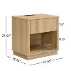 Christopher Knight Home Clarissa Modern Nightstand with 1 Drawer, 1 Lower Shelf and Built-in Charging Station - 2 of 4