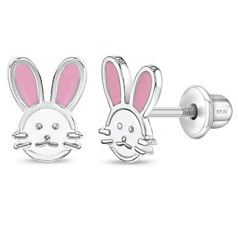 Girls' Silly Rabbit Screw Back Sterling Silver Earrings - In Season ...