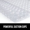 Bath Tub Shower Mat, Machine Washable, 35x16 Inch, Clear, Suction Cups, Drain Holes, Soft on Feet - 3 of 4