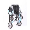 GustoWave Ultra Lightweight Transport Wheelchair - Portable Folding Design, Locking Handbrake, Removable Flip Armrests, and Swinging Footrests,Gray - 4 of 4