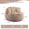 Lyngins Oversized Bean Bag Chair, Soft Lazy Chair, Multicolor Faux Fur Couch, Ergonomic Accent Chair, Lounger Sofa Chair for Home & Dorms - 2 of 4