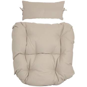 Sunnydaze Outdoor Replacement Danielle Hanging Egg Chair Cushion and Headrest Pillow Set - 2pc
