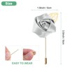 Unique Bargains Wedding Groom Suit Ribbon Rose Flower Lapel Pin with Gold Leaf 1 Pc - 3 of 4