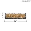 Possini Euro Design Modern Wall Lights Set of 2 Black Gold Plated Hardwired 6" 4-Light Fixture Clear Crystal Flower Vine for Bedroom Bathroom Vanity - 4 of 4