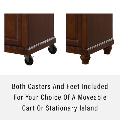 Cambridge Mahogany Kitchen Island with Black Granite Top