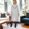 Anna-Kaci Women's Pocket Front Zip Up Long Sleeve Over-Sized Hoodie- Medium,Gray - 4 of 4