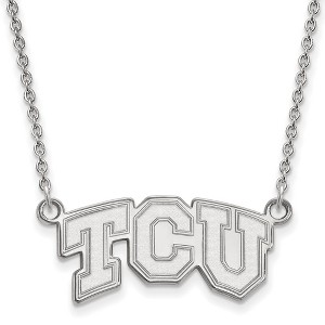 Black Bow Jewelry Sterling Silver Texas Christian Horned Frogs NCAA Necklace 18 Inch - 1 of 4