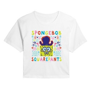Women's - Spongebob Squarepants - Spongebob: The Search For Squarepants Underworld Cropped Graphic T-Shirt - 1 of 4