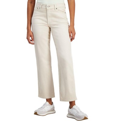 Calvin Klein Womens High Rise Straight Leg Carpenter Jeans