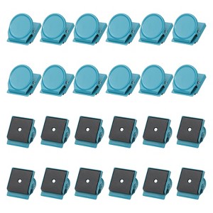 Unique Bargains Stainless Steel Decorative Hooks and Hangers Refrigerator Magnetic Clips 1.38" x 1.22" 24 Pcs - 1 of 3