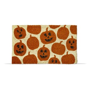 TAG 1'6" x 2'6"  Jack O'Lantern Coir Mat Rectangle Indoor and Outdoor Coir Door Welcome Mat - 1 of 3