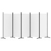 vidaXL 5-Panel Room Divider in White Color, Ideal for Bedroom, Living Room, Studio Apartment - Made of Durable Fabric Material with Iron Frame - 4 of 4