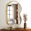 Beautyolve Irregular Gold Aluminum Alloy Framed Asymmetrical Wall Mirror with Functional Charm - 2 of 4