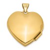 Black Bow Jewelry 14k Yellow Gold 21mm Polished Domed Heart Locket - 3 of 4