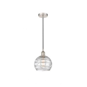 Athens Deco Swirl - 1 Light Mini Pendant In Industrial Style-10.75 Inches Tall and 8 Inches Wide - 1 of 1