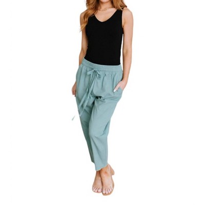 Women's Love Me Dearly High Waisted Pants - Cotton Bleu