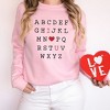 Simply Sage Market Women's Graphic Sweatshirt Alphabet I Love You - 2 of 3