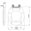 Elongated Toilet Seat, Slow Close Toilet Cover Seat for Easy Clean and Stain-Resistant, Plastic Toilet Seat with Cover, Quick-Release Hinges - 2 of 4