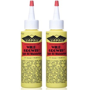 Wild Growth Light Oil Moisturizer (4 oz) - PACK OF 2 for Hair, Eyebrows, Eyelashes, Nails and Male Beard. - 1 of 3