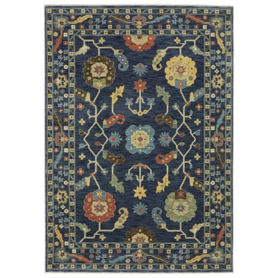 Oriental Weavers Francesca FR03F Blue/Gold Indoor Area Rug - 2' x 3'