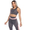Women's Cut Out Back Mesh Sports Bra - White Mark - 2 of 4