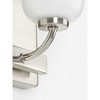 Progress Lighting, Moore Collection, 1-Light Bath, Brushed Nickel, Opal Glass Shade - 2 of 2