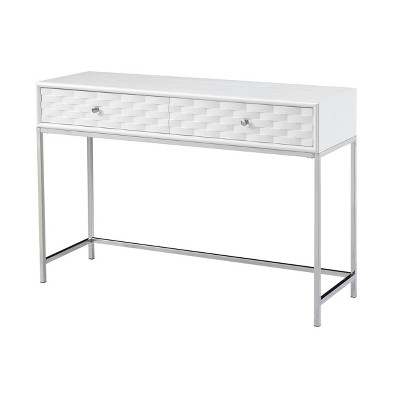 Islander 2 Drawer Console Table White - Treasure Trove Accents