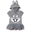 LOONEY TUNES Buggs Bunny Girls Cosplay T-Shirt Dress and Leggings Outfit Set Little Kid to Big Kid - image 3 of 4