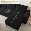 XIZZI Upholstered Sectional Sofa with Comfy Chaise Large Deep Seat, Minimalist Modular Couches Sleeper for Living Room Bedroom Apartment Lounge - 4 of 4