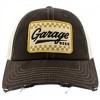 Adult Garage Beer Distressed Orville Stone-Black Adjustable Hat - 2 of 4