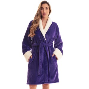 Just Love Womens Plush Solid Robe | Ladies Bathrobe - 1 of 3