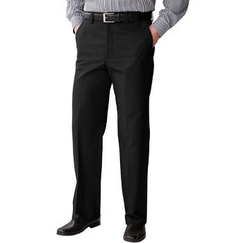 KingSize Men's Big & Tall Relaxed Fit Wrinkle-Free Full Elastic Plain Front Pants