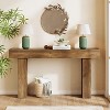 Tribesigns 63-Inch Narrow Console Table, Modern Sofa Table for Hallway, Entryway Table for Living Room, Bedroom, Home Office,Brown - 3 of 4