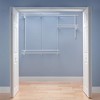Closetmaid 4' - 6' Adjustable ShelfTrack Closet Organizer Kit w/Hang Track, Standards, Shelf Brackets, Closet Rods Support & SuperSlide Shelves, White - 4 of 4