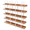 CAVINAS Bookcases for Living Room 5-tier 70.87" H Open Storage Vintage Industrial Style Bookcase with Metal Frame for Office - 2 of 4