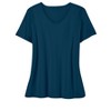 Collections Etc Soft Knit V-Neck Short-Sleeve Basic Cotton and Polyester Tee - 4 of 4