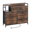 9 Drawers Dresser for Bedroom, Chest of Drawers with Fabric Bins, TV Stand Furniture, Clothing Storage Organizer for Living Room Hallway Bedroom - 2 of 4