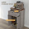 Farmhouse Sideboard Storage Cabinet with Doors and Drawer for Kitchen, Living room, 23.5"x11.75"x34.5" - 4 of 4