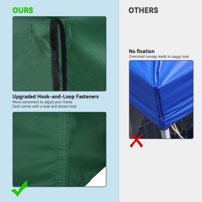 Yescom 8'x8' Green Polyester Dual Tier Gazebo Canopy Replacement