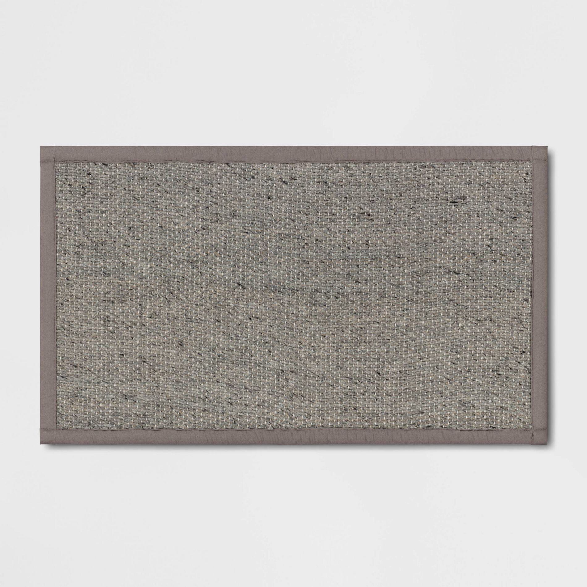34" x 20" Textured Pet Kitchen Rug Gray - Threshold™: Geometric Skid-Resistant Indoor Accent Mat, Machine Washable